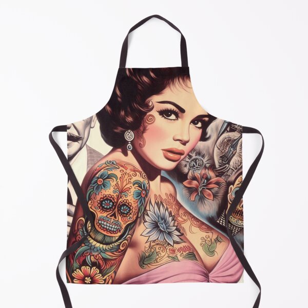 Item preview, Retro Inked Woman designed and sold by PulpVintage.