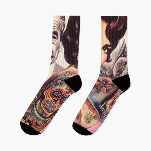 Item preview, Retro Inked Woman designed and sold by PulpVintage.