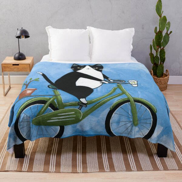 Item preview, Earth Day Bicycle Ride Cat designed and sold by KilkennyCat Art.