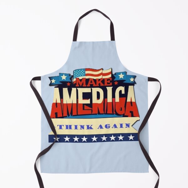 Item preview, Political banner opposing Trump's MAGA, with slogan: Make America think again designed and sold by JaroDesign2023.