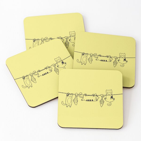 Item preview, Minimalist Cats on a Rope – Playful Feline Fun designed and sold by Aredbox.