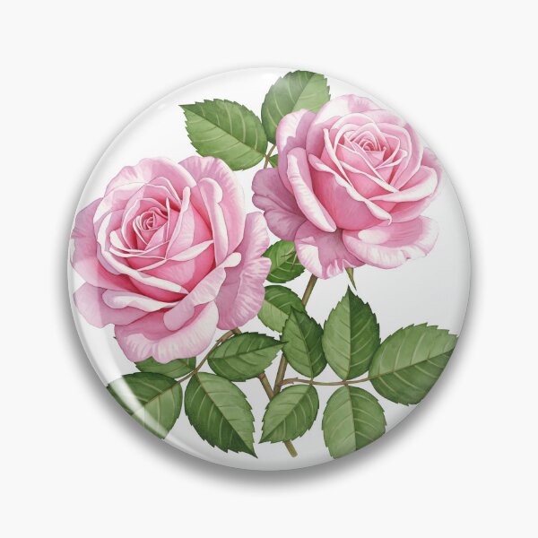 Item preview, watercolor hand painted two pink roses  designed and sold by svarupa.
