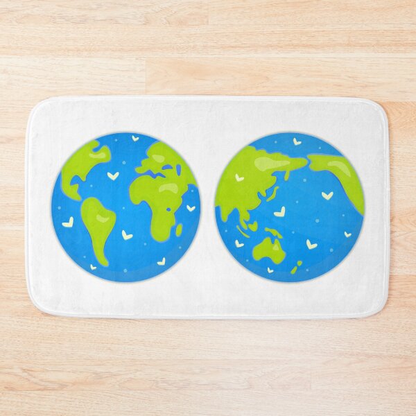 Item preview, Cute Earth planet cartoon illustrations designed and sold by OM-lova.