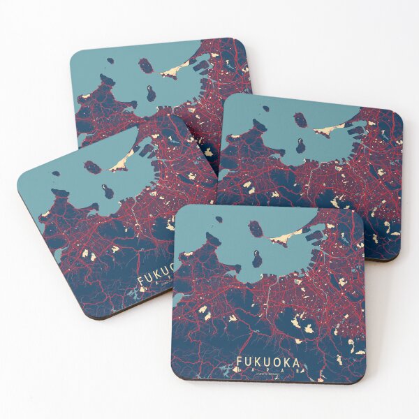 Item preview, Fukuoka City Map of Japan - Hope designed and sold by deMAP.