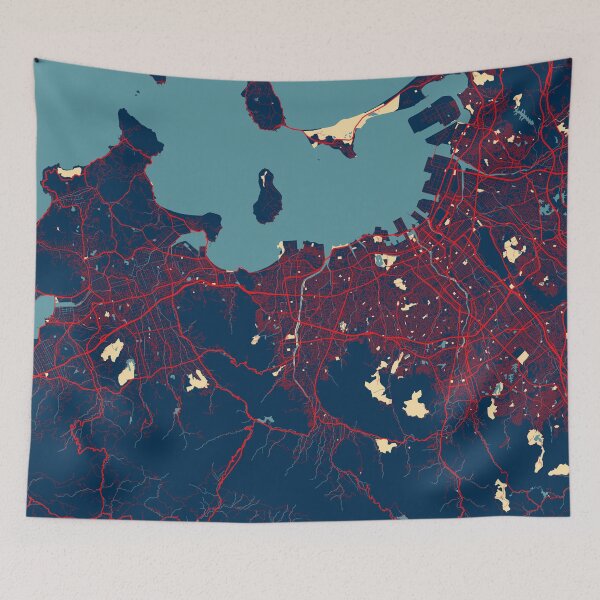 Item preview, Fukuoka City Map of Japan - Hope designed and sold by deMAP.