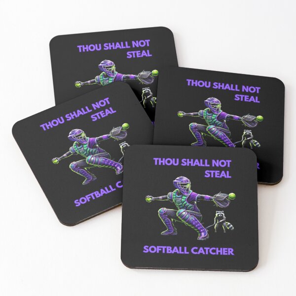 Item preview, Thou Shall Not Steal Softball Catcher designed and sold by TrendsLook.