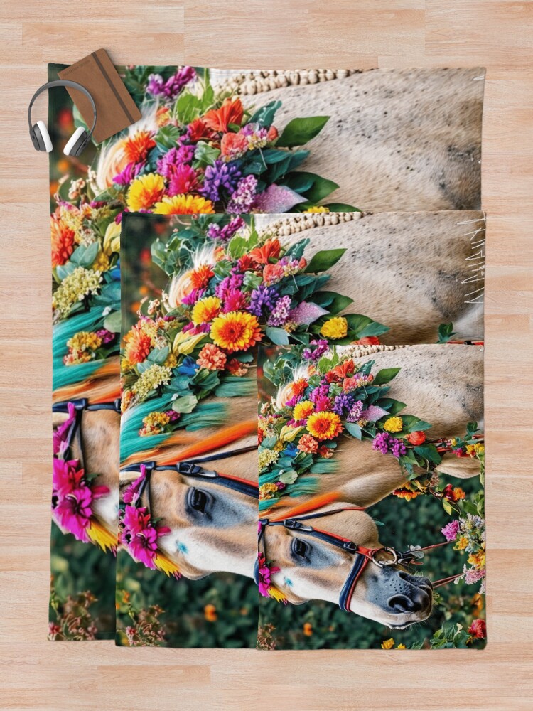 Thumbnail 5 of 6, Throw Blanket, Siphiwe Ngwenya’s Petal Cascade designed and sold by Maboneng.