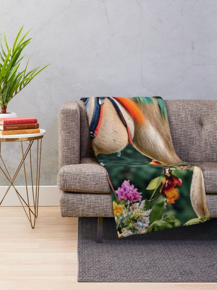 Thumbnail 2 of 6, Throw Blanket, Siphiwe Ngwenya’s Petal Cascade designed and sold by Maboneng.