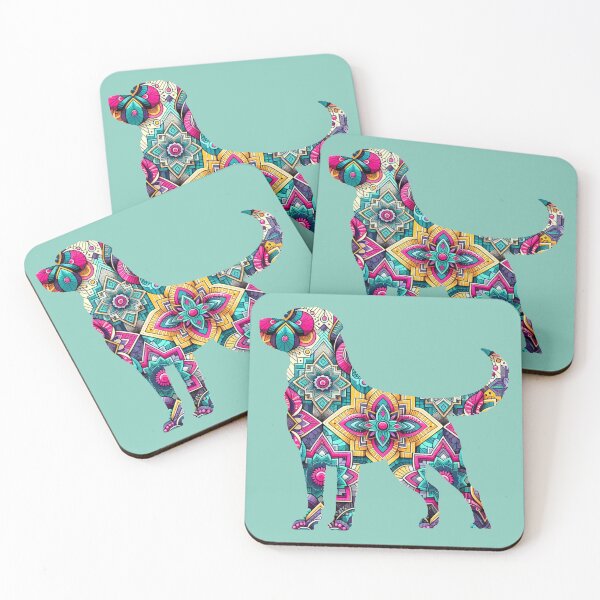 Item preview, Labrador Retriever Silhouette with Boho Design designed and sold by LifeCrush.