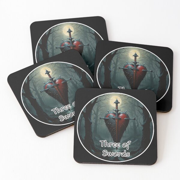 Item preview, Minor Arcana Tarot Cards - Dark Forest Three of Swords designed and sold by Pixel Waite.