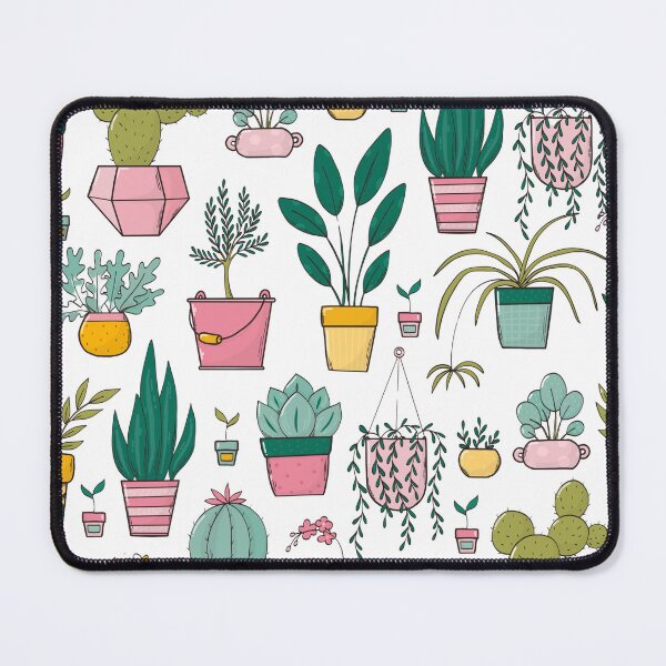 Item preview, colourful potted plants pattern  designed and sold by LivsPlantHouse.