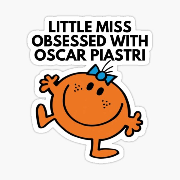 little miss obsessed with oscar piastri Sticker