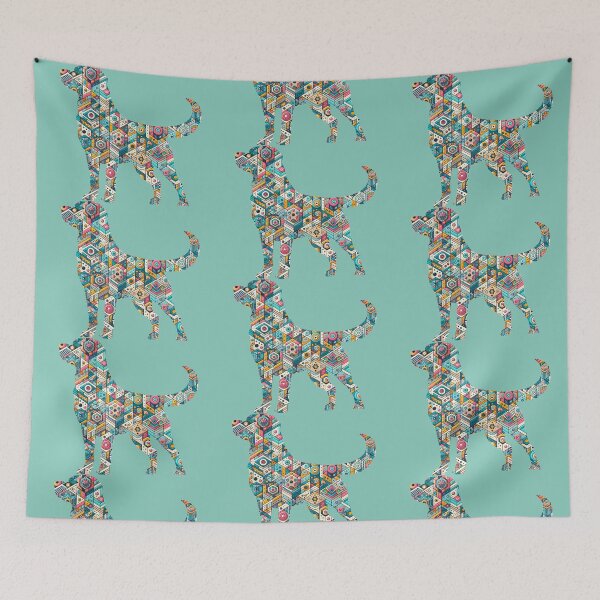Item preview, Labrador Retriever Silhouette with Boho Design designed and sold by LifeCrush.