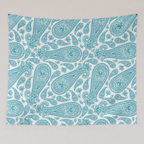 Item preview, blue boho print Ibiza style designed and sold by Renartdesign.