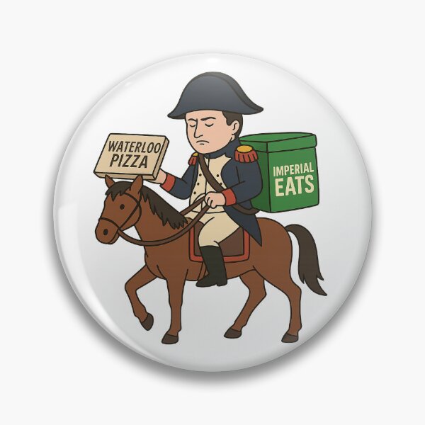 Item preview, Napoleon the pizza delivery man on horseback designed and sold by 404 Ink.