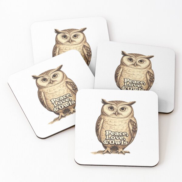 Item preview, Retro Owl Peace Graphic print design designed and sold by VegoStores.