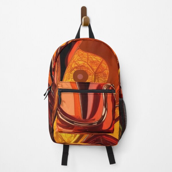 Item preview, Fiery Leaf Abstract in Autumn Hues – Modern Wall Decor designed and sold by Harmonic_Layers.
