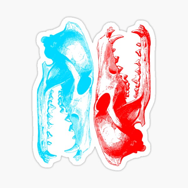 Vista previa del artículo con la obra «Lobos rojos y azules», diseñado y vendido por YOWABUNGA DESIGNS .