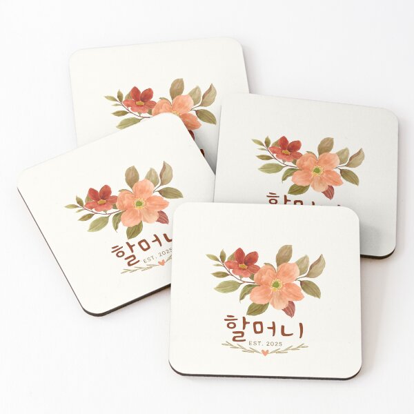 Item preview, 할머니 EST 2025 - Grandma in Korean - Flower Bouquet designed and sold by patternjp.