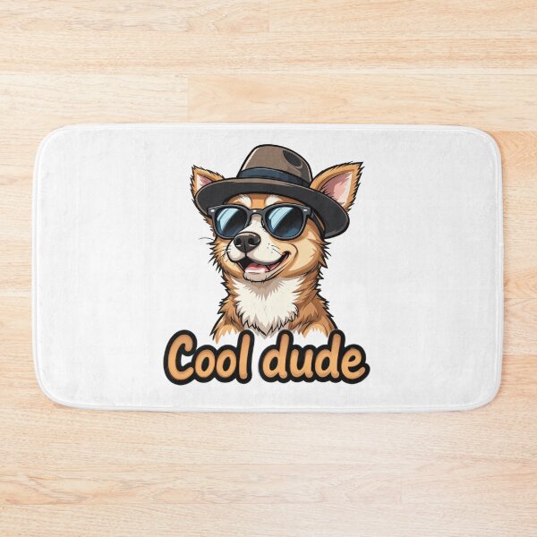 Item preview, Stylish dog with hat and glasses - Original design for animal fans designed and sold by latelierdechris.