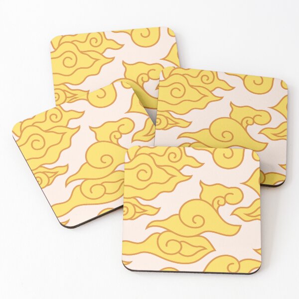 Item preview, yellow cloud pattern designed and sold by Renartdesign.