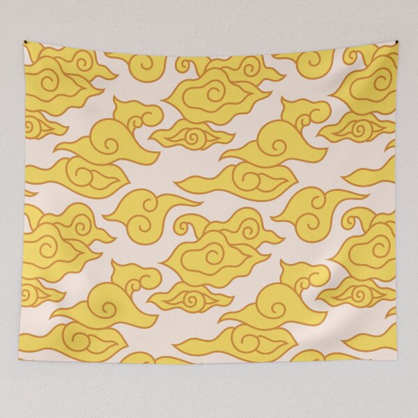 Item preview, yellow cloud pattern designed and sold by Renartdesign.