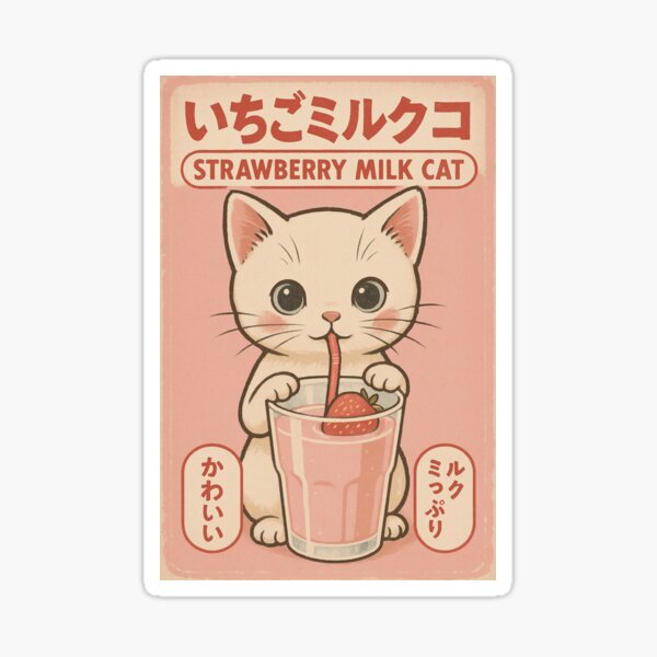 Strawberry Milk Cat Merch & Gifts for Sale | Redbubble