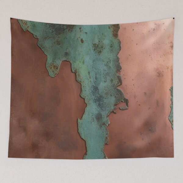 Item preview, Verdigris Copper Panel with Organic Patina designed and sold by SurfaceCraft Studio.