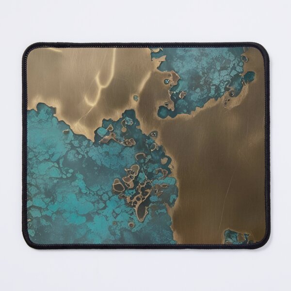 Item preview, Oxidized Bronze with Blue Patina Islands designed and sold by SurfaceCraft Studio.