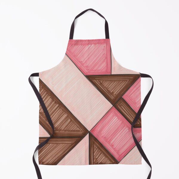 Item preview, Bold Geometric Abstract in Pink and Brown – Modern Wall Art Design designed and sold by Harmonic_Layers.