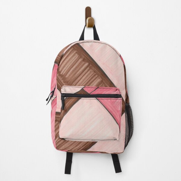 Item preview, Bold Geometric Abstract in Pink and Brown – Modern Wall Art Design designed and sold by Harmonic_Layers.