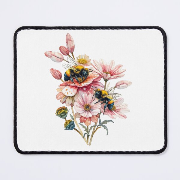 Item preview, "Elegant Bees & Wildflowers Clipart - Watercolor Digital Art for Crafts" designed and sold by STmez Design.