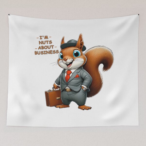 Item preview, Elegant Squirrel - The Entrepreneur in Action designed and sold by latelierdechris.