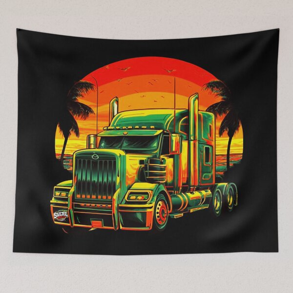 Item preview, Semi Truck On The Beach designed and sold by SteezeeStore.