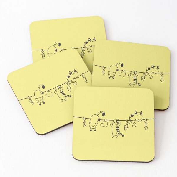 Item preview, Minimalist Cats on a Rope – Playful Feline Fun designed and sold by Aredbox.
