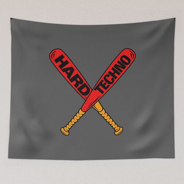 Item preview, "Hard Techno" Crossed Baseball Bats  – Techno Music Design designed and sold by paulo silveira.