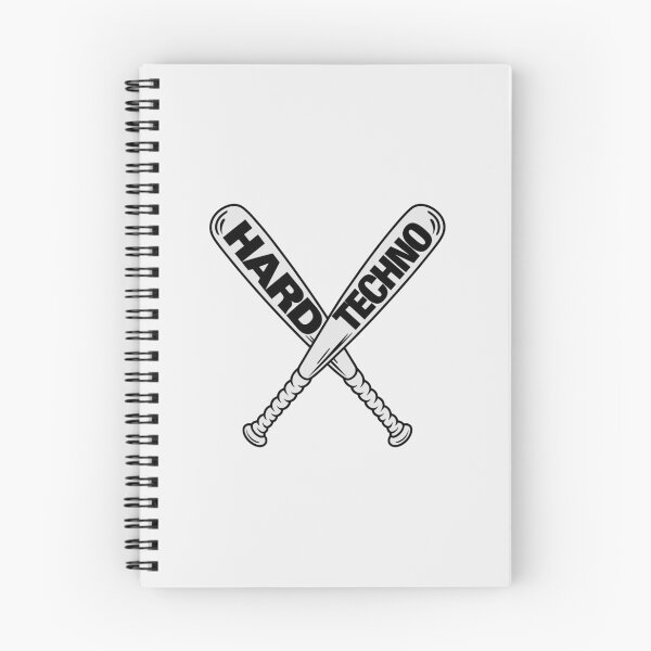 Item preview, "Hard Techno" Crossed Baseball Bats  – Bold DJ and Techno Music Design designed and sold by paulo silveira.