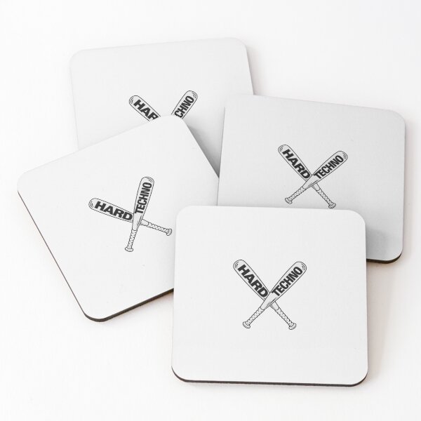 Item preview, "Hard Techno" Crossed Baseball Bats  – Bold DJ and Techno Music Design designed and sold by paulo silveira.