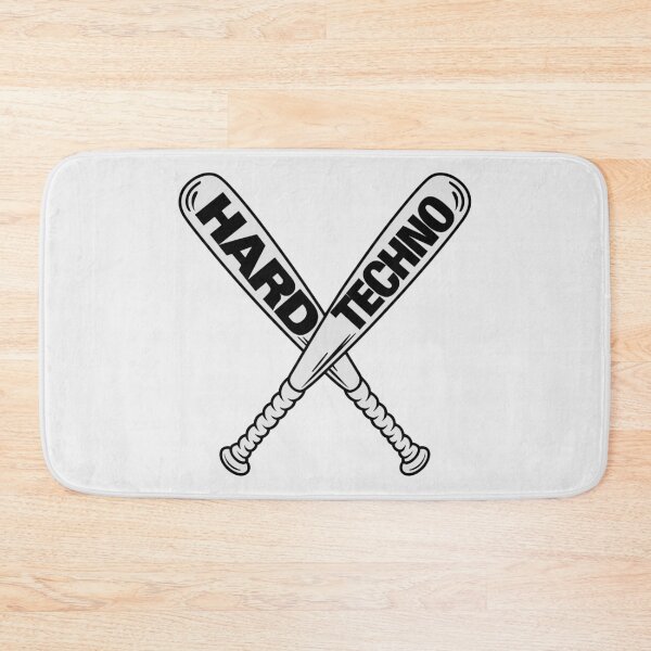 Item preview, "Hard Techno" Crossed Baseball Bats  – Bold DJ and Techno Music Design designed and sold by paulo silveira.