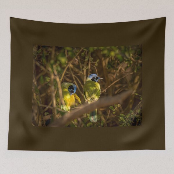 Item preview, A Pair of Green Jays Deep in Trees designed and sold by Debra Martz.