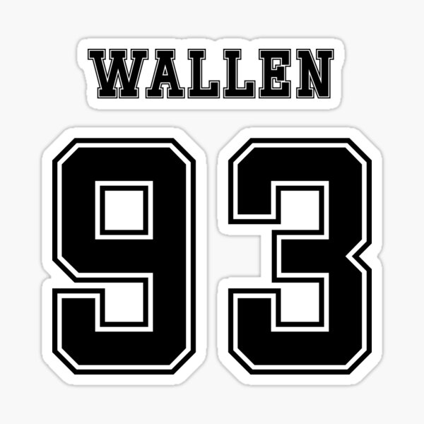 Item preview, Wallen, 93 Jersey (Black) designed and sold by fanartmerch.