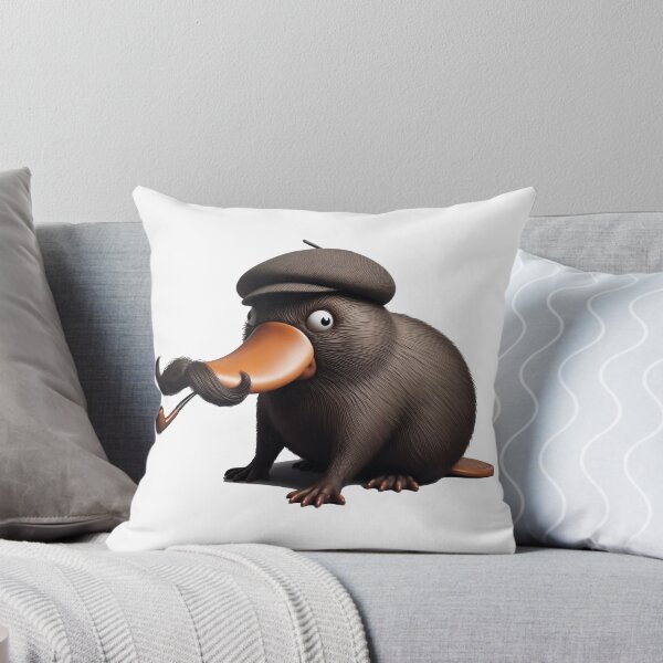 Item preview, Elegant Platypus with Mustache and Pipe - Original Charm designed and sold by latelierdechris.