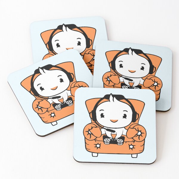 Item preview, Duck gamer gaming controller headset armchair cute designed and sold by shirt-o-mat.