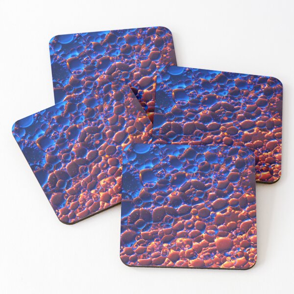 Item preview, Macro Photography of Oil Bubbles in Blue and Red – Abstract Colorful Art designed and sold by MacroElegance.