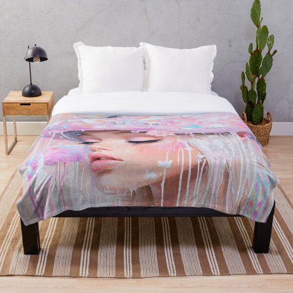 Item preview, Tapiz abstracto de estilo cottagecore con estampado de princesa de cuento de hadas y hongos, primavera, bosque caprichoso designed and sold by PrincessArtwork.