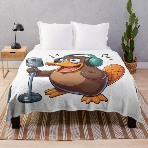 Item preview, Singing Platypus with Headphones - Funny and Original Melody designed and sold by latelierdechris.