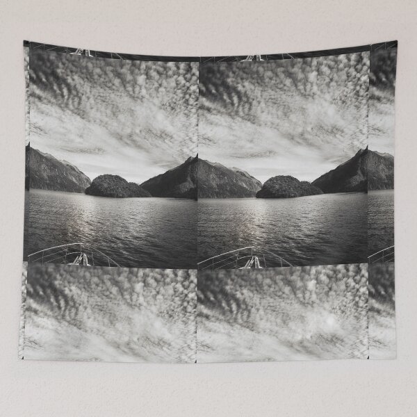 Item preview, Adventure Cruise at Doubtful Sound in black and white designed and sold by Danielasphotos.