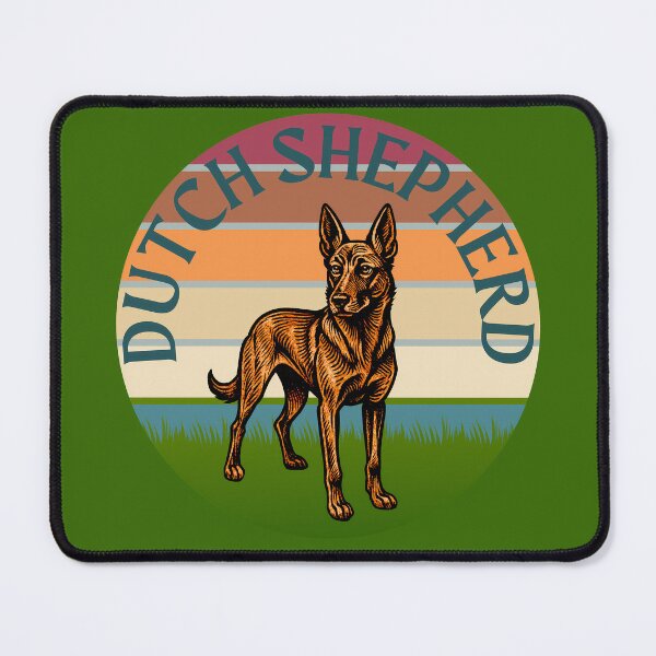 Item preview, Proud Dutch Shepherd Retro Sunset designed and sold by KateLeap.