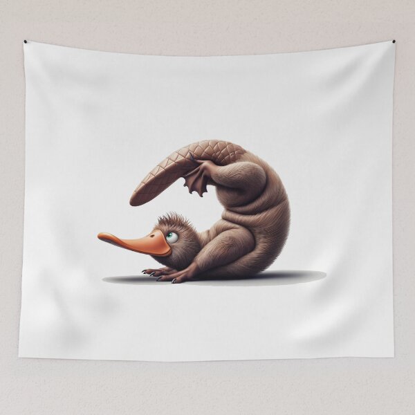Item preview, Platypus Flexible Yoga - Fun and Creative Illustration designed and sold by latelierdechris.