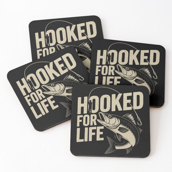 Item preview, Hooked for Life - Bold Fishing Graphic designed and sold by yinon-h.